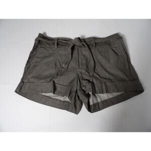 Banana Republic 14 Martin Fit Shorts Grey Chino Style Tie Front Vacay Casual